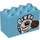 Duplo Medium Azure Brick 2 x 4 x 2 with Zebra Head (31111 / 43513)