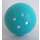 Duplo Medium Azure Canon Ball with 4 Holes in Top (54043)