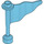 Duplo Medium azuurblauw Vlag 4 x 1 x 3 met 5.0 Shaft (31925)