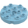 Duplo Medium Azure Round Plate 4 x 4 with Hole and Locking Ridges (98222)