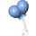 Duplo Medium Blue Balloons with Transparent Handle (31432 / 40909)