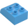 Duplo Mittelblau Stein 2 x 3 mit Gebogenes Oberteil (2302)