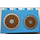 Duplo Bleu moyen Brique 2 x 4 x 2 avec roues (31111 / 60828)