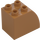 Duplo Medium Dark Flesh Brick 2 x 3 x 2 with Curved Side (11344)