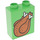 Duplo Medium Green Brick 1 x 2 x 2 with Roast Turkey without Bottom Tube (4066)