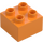 Duplo Keskitumma oranssi Palikka 2 x 2 (3437 / 89461)