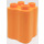 Duplo Medium Orange Brick 2 x 2 x 2 with Wavy Sides (31061)