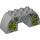 Duplo Medium Stone Gray Arch Brick 2 x 6 x 2 Curved with Leaves, Flowers and Bricks (11197 / 36606)