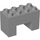 Duplo Gris pierre moyen Brique 2 x 4 x 2 avec 2 x 2 Coupé sur Bas (6394)