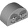 Duplo Medium Stone Gray Brick 2 x 4 x 2 with Curved Top with Grumpy Face (31213 / 107836)