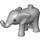 Duplo Mittleres Steingrau Elephant Calf mit Trunk Gap (89879)