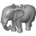 Duplo Mittleres Steingrau Elephant mit Circus Rug (89873)