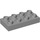 Duplo Medium Stone Gray Plate 2 x 4 with 2 Pin Holes (10661)