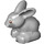 Duplo Medium Stone Gray Rabbit with Whiskers (20230)