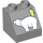 Duplo Medium Stone Gray Slope 2 x 2 x 1.5 (45°) with Polar Bear and Greenland (6474 / 54589)