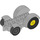 Duplo Medium Stone Gray Tractor with Yellow Wheels (15320 / 24912)