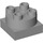 Duplo Medium Stone Gray Turn Brick 2 x 2 (10888)