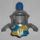 Duplo Silbermetallic Helm mit Blau Feder (51728 / 51768)
