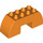 Duplo Orange Arch Brick 2 x 6 x 2 Curved (11197)