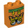 Duplo Orange Brick 1 x 2 x 2 with Butterfly with Bottom Tube (15847 / 24967)