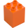 Duplo Orange Brick 2 x 2 x 2 with Number 2 (31110 / 77919)