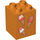 Duplo Orange Brick 2 x 2 x 2 with Three ice-creams (31110 / 88272)