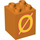 Duplo Orange Brick 2 x 2 x 2 with Yellow &#039;Ø&#039; (31110 / 93713)