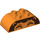 Duplo Oranje Steen 2 x 4 met Gebogen Sides met Brown Lion Mane (36535 / 98223)
