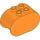 Duplo Orange Brique 2 x 4 x 2 avec Arrondi Ends (6448)