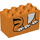 Duplo Orange Brique 2 x 4 x 2 avec Sitting tigre Corps (31111 / 43527)