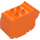 Duplo Orange Design Brick Hair (4997)