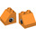 Duplo Orange Slope 2 x 2 x 1.5 (45°) with Eye both sides (10442 / 10443)