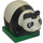 Duplo Panda Cub on Green Base (Eyes Looking Left) (75015)