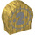 Duplo Parelmoer Goud Steen 1 x 3 x 2 met Ronde Top met 2 met uitgesneden zijkanten (14222 / 101573)