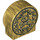 Duplo Or perlé Brique 1 x 3 x 2 avec Rond Haut avec Skull et Crossbones avec côtés découpés (13796 / 14222)