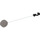 Duplo Perle Hellgrau Drum (Narrow) mit String und Schwarz Haken kleiner Haken (901 / 55008)