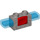 Duplo Pearl Light Gray Siren Brick with Red Button and Blue Lights (51273)