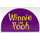 Duplo Purple Brick 2 x 4 x 2 with Curved Top with Winnie the Pooh (31213)