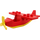 Duplo Punainen Lentokone jossa Keltainen Pohja ja Keltainen Potkuri (2159 / 74955)