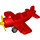 Duplo Rød Fly med Gul Propell (62780)