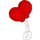 Duplo Red Balloons with Transparent Handle (31432 / 40909)