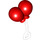 Duplo Rosso Balloons con Trasparente Maniglia (31432 / 40909)