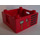 Duplo Red Box with Handle 4 x 4 x 1.5 with EMT Logo (47423)