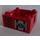 Duplo Rot Box mit Griff 4 x 4 x 1.5 mit EMT Logo (47423)