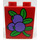 Duplo Rot Stein 1 x 2 x 2 mit Blueberries ohne Unterrohr (4066)