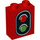 Duplo rot Backstein 1 x 2 x 2 mit Traffic Light ohne Unterrohr (49564 / 52381)