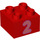 Duplo Rood Steen 2 x 2 met Number &quot;2&quot; (3437 / 68393)