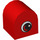 Duplo Rood Steen 2 x 2 x 2 met Gebogen bovenkant met Oog met Wit en Rood aan Both Zijkanten (3664 / 99872)