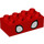 Duplo Red Brick 2 x 4 with Spider-Man Eyes (3011 / 77948)