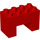 Duplo Red Brick 2 x 4 x 2 with 2 x 2 Cutout on Bottom (6394)